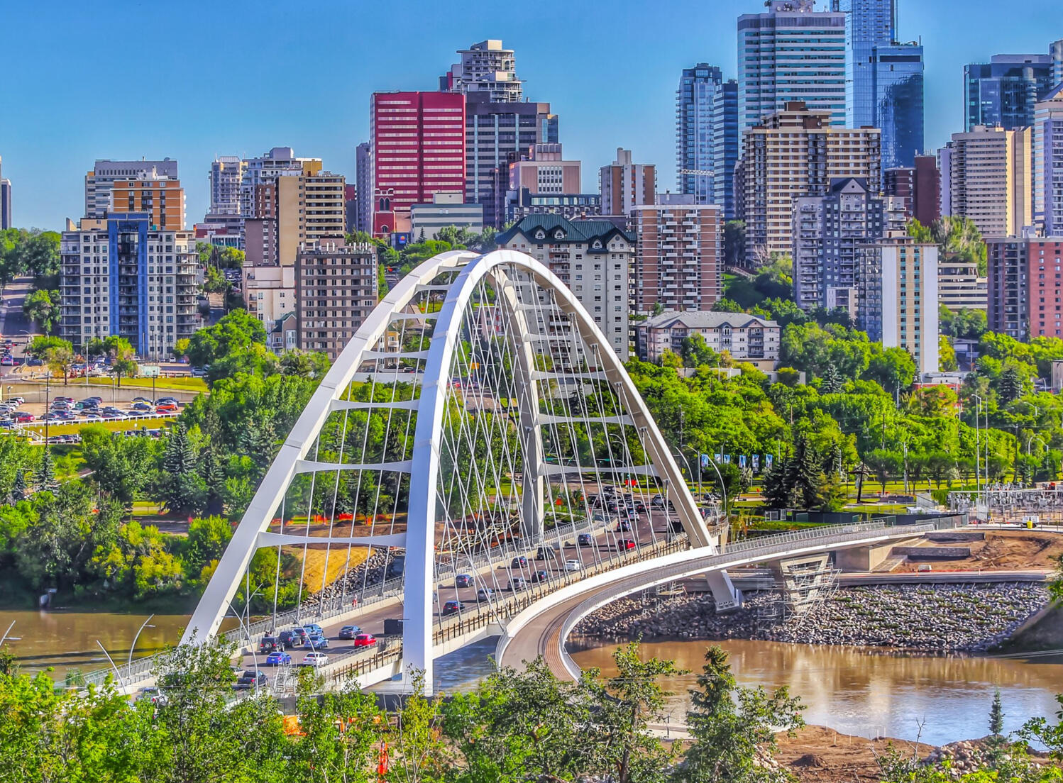 Aerial view of Edmonton, Alberta.